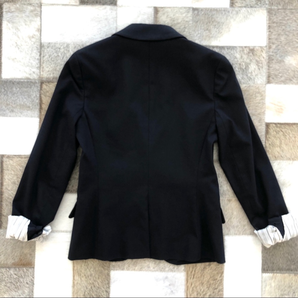 Theory fitted navy cotton blazer. Size 2. - Picture 2 of 11